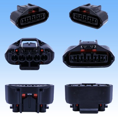 画像3: 矢崎総業 090型II 防水 5極 メスカプラー・端子セット タイプ1 黒色