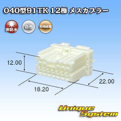 画像1: 矢崎総業 040型91TK 非防水 12極 メスカプラー