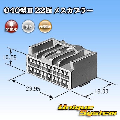 画像4: 矢崎総業 040型III 非防水 22極 メスカプラー