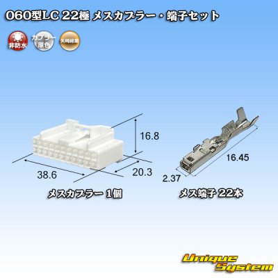 画像1: 矢崎総業 060型LC (HLC) 非防水 22極 メスカプラー・端子セット