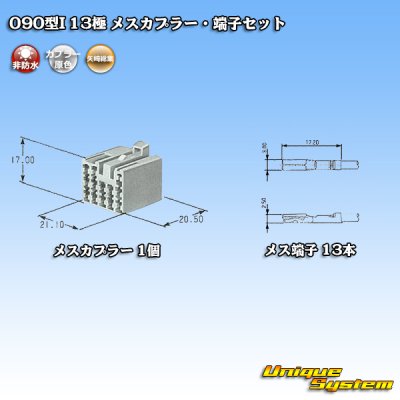 画像5: 矢崎総業 090型I 非防水 13極 メスカプラー・端子セット
