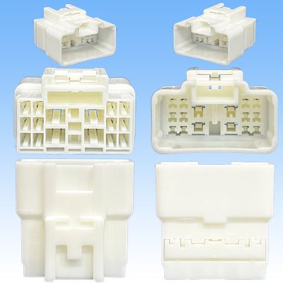 画像3: 矢崎総業 090型II+187型 ハイブリッド 非防水 16極 オスカプラー (090型II 12極+187型 4極)
