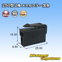 矢崎総業 250型 CN(A) 非防水 2極 メスカプラー 黒色