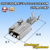 矢崎総業 250+305型 ポジティブロックコネクタ用 非防水 250型 メス端子