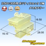 矢崎総業 250+305型 ポジティブロック 非防水 2極 メスカプラー