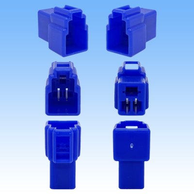 画像3: 矢崎総業 250型 CN(A) 非防水 3極 オスカプラー 青色
