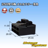 矢崎総業 250型 CN(A) 非防水 6極 メスカプラー 黒色