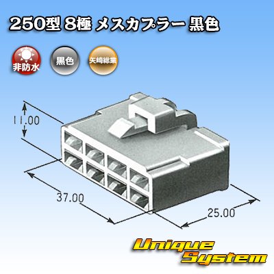 画像3: 矢崎総業 250型 CN(A) 非防水 8極 メスカプラー 黒色