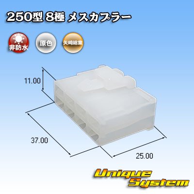 画像1: 矢崎総業 250型 CN(A) 非防水 8極 メスカプラー