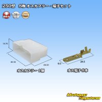 矢崎総業 250型 CN(A) 非防水 8極 オスカプラー・端子セット