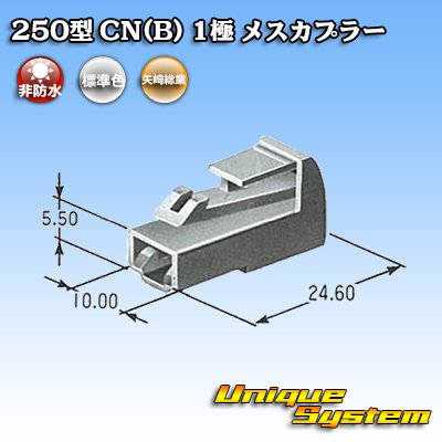 画像4: 矢崎総業 250型 CN(B) 非防水 1極 メスカプラー