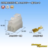 矢崎総業 250型 CN(B) 非防水 3極 メスカプラー・端子セット