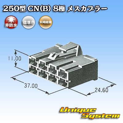 画像4: 矢崎総業 250型 CN(B) 非防水 8極 メスカプラー