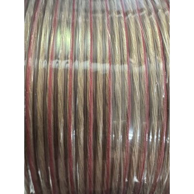 画像4: 日本製 OFC スピーカーケーブル ダブルコード オーディオコード 平行線 片側赤ライン 0.75SQ 100M スプール巻