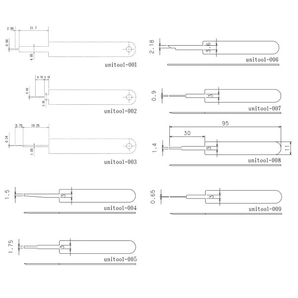 画像3: およそ060型以上の端子幅のカプラー コネクター用 端子抜き用治具 工具 005 (3)