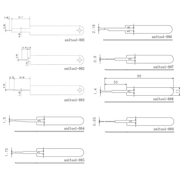 画像3: 250型 CN系 ハウジングランス カプラー コネクター用 端子抜き用治具 工具 006 (3)