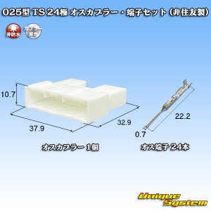 画像: 025型 TS 非防水 24極 オスカプラー・端子セット (非住友製)