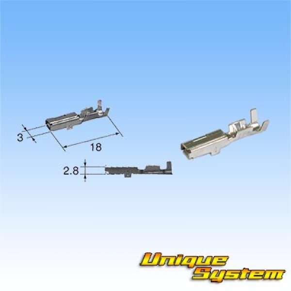 画像2: 矢崎総業 025型II+090型II ハイブリッドカプラーシリーズ用 非防水 090型II メス端子 サイズ：M (0.5-1.25mm2) (2)