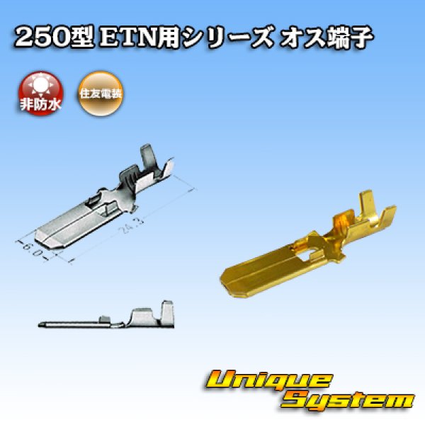 画像1: 住友電装 250型 ETN用シリーズ 非防水 オス端子 適用電線サイズ：0.5-2.0mm2 (1)