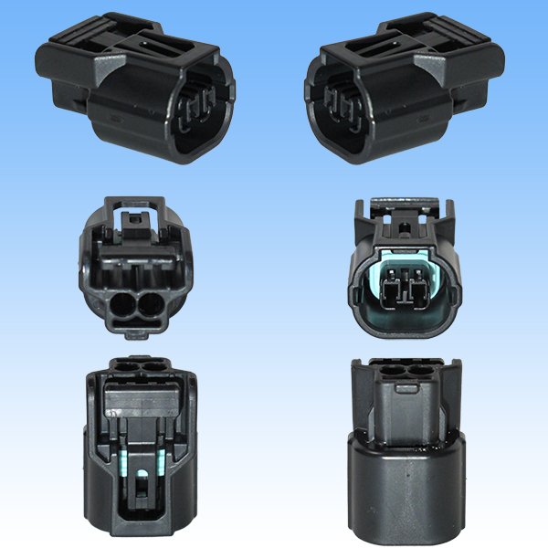 画像3: 住友電装 040型 HX 防水 2極 カプラー・端子セット リテーナー付属 タイプ1 黒色 (3)