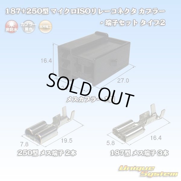 画像1: 古河電工 187+250型 非防水 マイクロISOリレーコネクタ カプラー・端子セット タイプ2 (1)