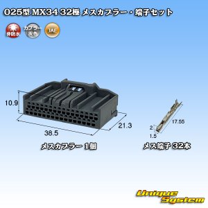 画像: 日本航空電子JAE 025型 MX34 非防水 32極 メスカプラー・端子セット