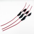 画像3: 16AWG 配線付き 防水 防滴 ヒューズホルダー カプラー / 太平洋精工 低背ヒューズ 4A 桃色 挿入済み (3)
