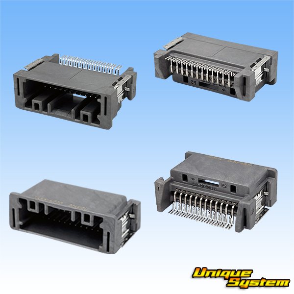 画像2: 住友電装 020型 非防水 HE 24極 オスカプラー リブA 灰色 (PCBタイプ) (2)