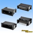 画像2: 住友電装 020型 非防水 HE 24極 オスカプラー リブB 黒色 (PCBタイプ) (2)