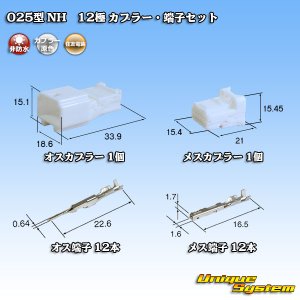 画像: 住友電装 025型 NH 非防水 12極 カプラー・端子セット