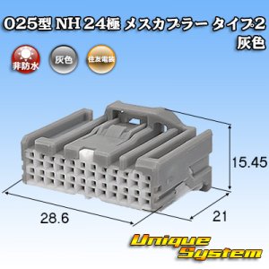 画像: 住友電装 025型 NH 非防水 24極 メスカプラー タイプ2 灰色