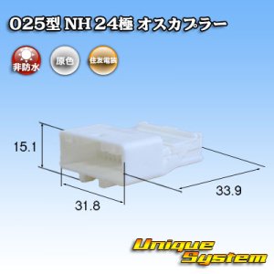画像: 住友電装 025型 NH 非防水 24極 オスカプラー タイプ1 自然色