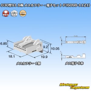 画像: 住友電装 030型91 非防水 8極 メスカプラー・端子セット F(6098-1121)