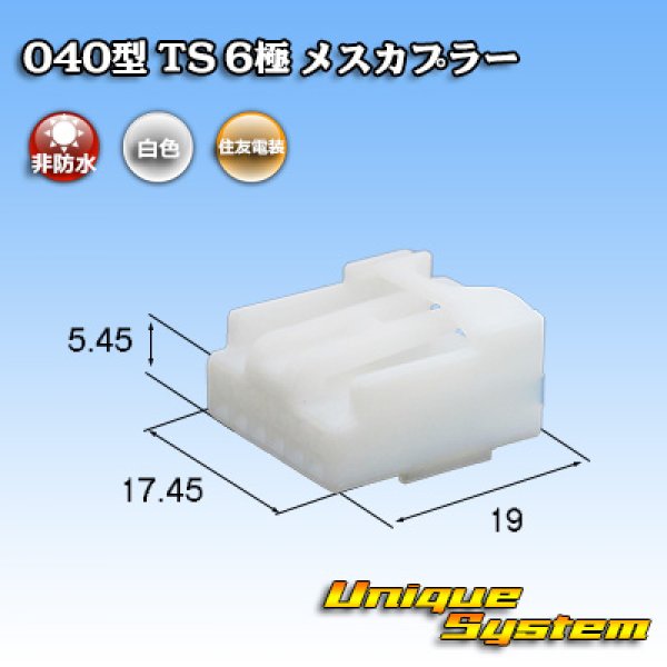 画像1: 住友電装 040型 TS 非防水 6極 メスカプラー (1)