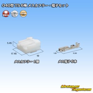 画像: 住友電装 040型 TS 非防水 6極 メスカプラー・端子セット