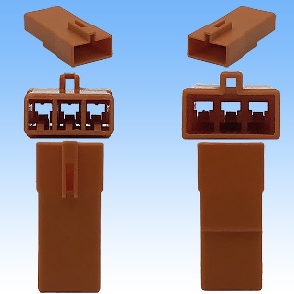 画像3: 住友電装 090型 MT 非防水 3極 メスカプラー・端子セット タイプ2 橙色 (3)
