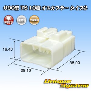 画像: 住友電装 090型 TS 非防水 10極 オスカプラー タイプ2