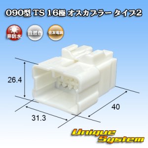 画像: 住友電装 090型 TS 非防水 16極 オスカプラー タイプ2