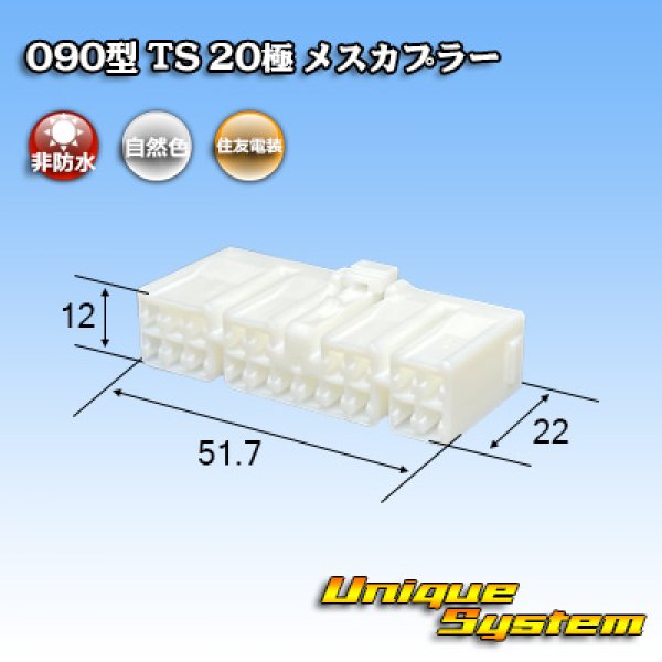 画像1: 住友電装 090型 TS 非防水 20極 メスカプラー (1)