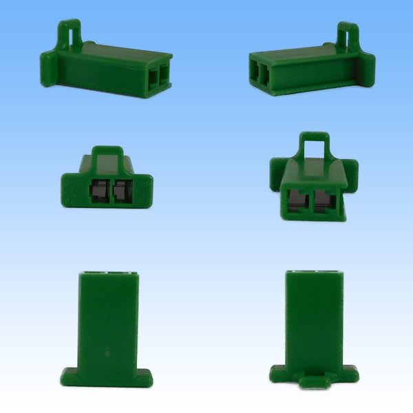 画像2: 住友電装 110型 MTW 非防水 2極 メスカプラー・端子セット 緑色 (2)