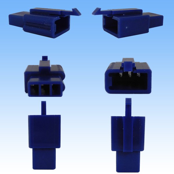画像2: 住友電装 110型 MTW 非防水 3極 オスカプラー・端子セット 青色 (2)