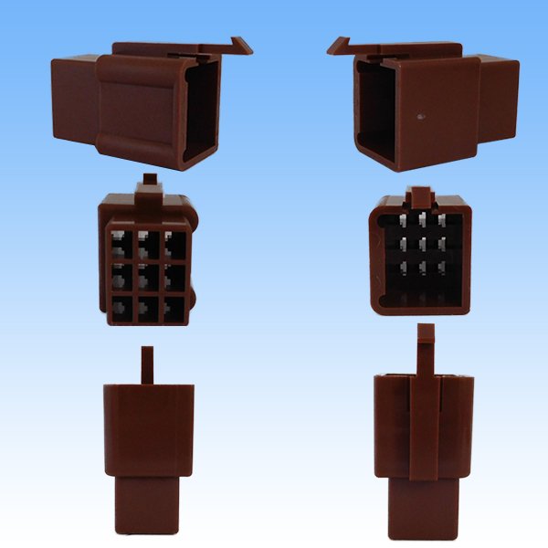 画像2: 住友電装 110型 MTW 非防水 9極 カプラー・端子セット 茶色 (2)