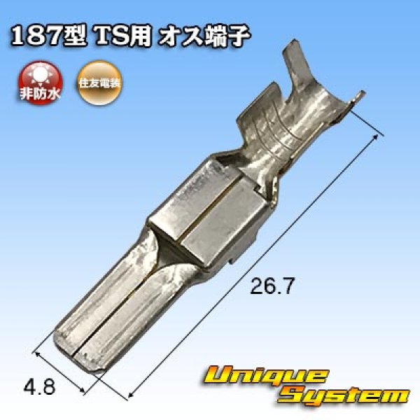 画像1: 住友電装 187型 非防水 TS用 オス端子 (1)