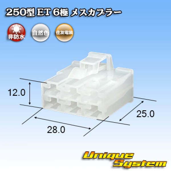 画像1: 住友電装 250型 ET 非防水 6極 メスカプラー (1)