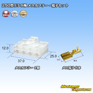 画像: 住友電装 250型 ET 非防水 8極 メスカプラー・端子セット