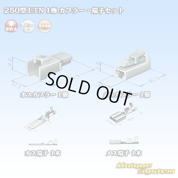 画像5: 住友電装 250型 ETN 非防水 1極 カプラー・端子セット (5)