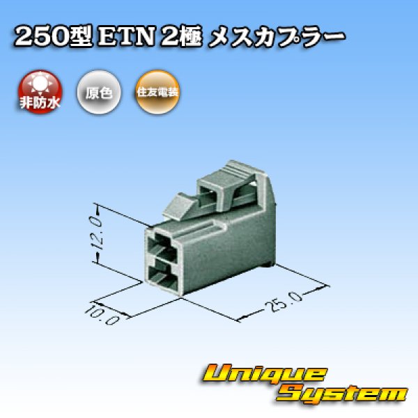 画像3: 住友電装 250型 ETN 非防水 2極 メスカプラー タイプ1 (3)