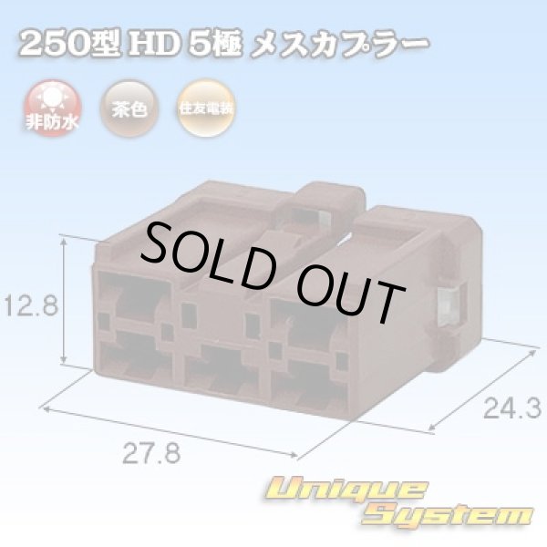 画像1: 住友電装 250型 HD 非防水 5極 メスカプラー (1)