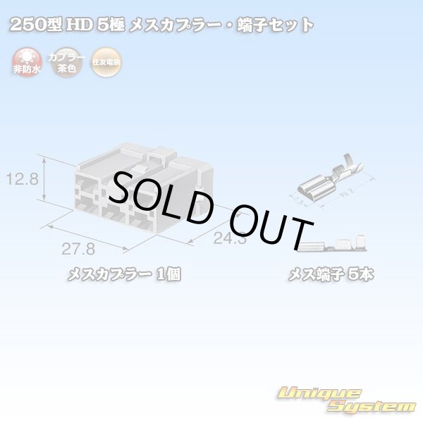 画像5: 住友電装 250型 HD 非防水 5極 メスカプラー・端子セット (5)
