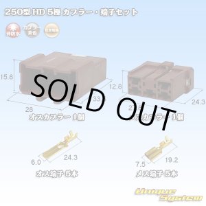 画像: 住友電装 250型 HD 非防水 5極 カプラー・端子セット
